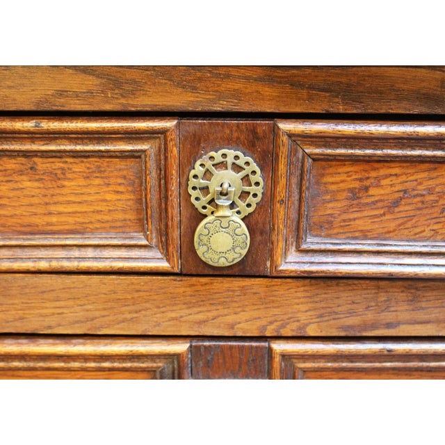 Mid 19th Century Circa 1860-80 English Queen Anne Style Oak Dresser For Sale - Image 5 of 16