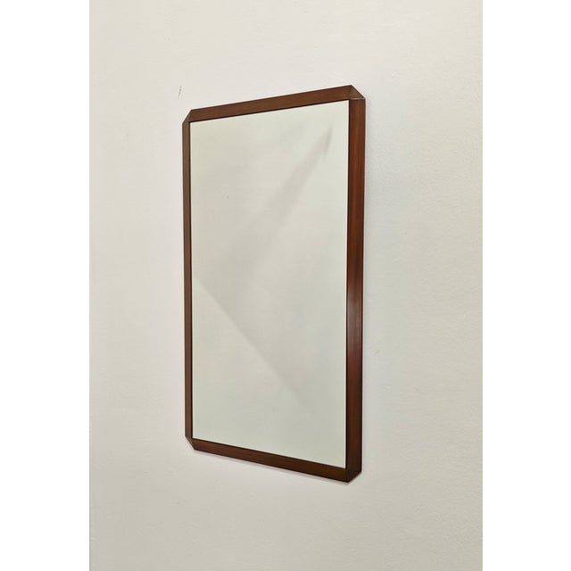 Rectangular Wooden Wall Mirror, 1960s For Sale - Image 14 of 14