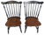 American L. Hitchcock Solid Maple and Stencilled Set of 4 Harvest Black Fan Back Dining Chairs - Vintage Mid 20th Century For Sale - Image 3 of 6