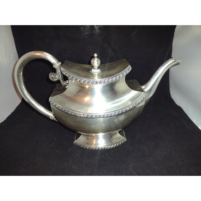 1910s Antique Eugen Marcus German Silver Tea Set Marked 800 Wtb Mfg. Wilhelm Binder- 5 Pieces For Sale - Image 5 of 12