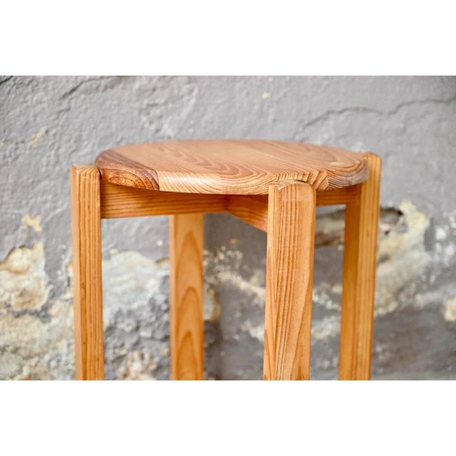 Chalet Pine Stool, 1970s For Sale - Image 6 of 8