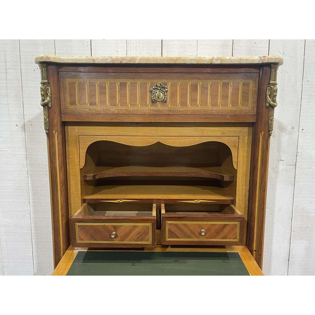 Louis XVI Secretaire in Oak with Rosewood For Sale - Image 9 of 18