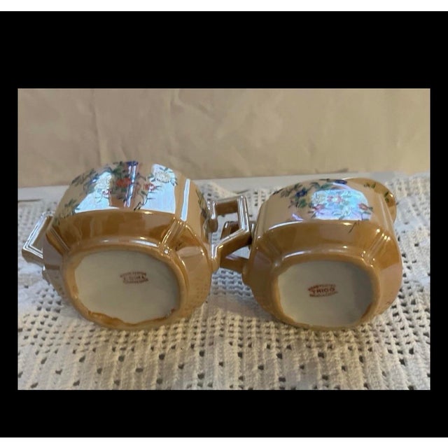 Collection of Antique & Vintage Creamer Sets: 1970 Waterford, 1880 Powell Bishop Ironstone, 1930 Trico Ngoya For Sale - Image 12 of 12