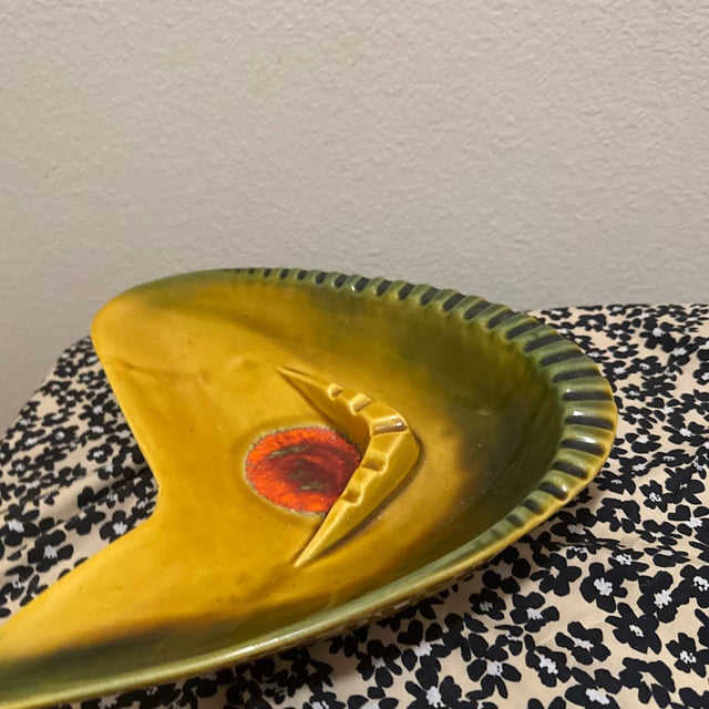 1960s Vintage Mid-Century Modern Maurice of California Ceramic Boomerang Ashtray For Sale - Image 5 of 12