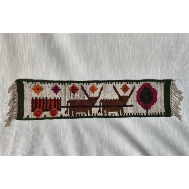 Red Decorative Wall Tapestry by Janowska, 1970s For Sale - Image 8 of 8