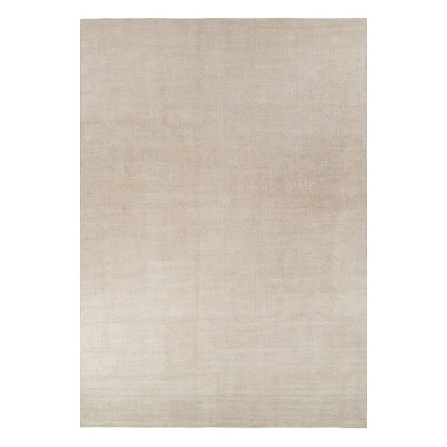 Rug & Kilim’s Oversized Textural Rug in Beige-Brown Tones & Striae For Sale In New York - Image 6 of 8