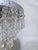 Silver Vintage Crystal Upside Down Waterfall Chandelier With Ornate Silver-Tone Rim For Sale - Image 8 of 10