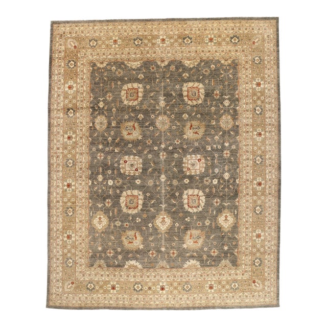Vintage Pakistani Oushak Rug, 11'10 X 14'11 For Sale