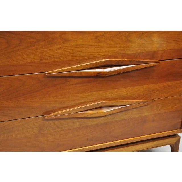 Mid-Century Modern Albert Parvin for James Cameron Mid Century Modern Walnut Dresser Credenza For Sale - Image 3 of 12