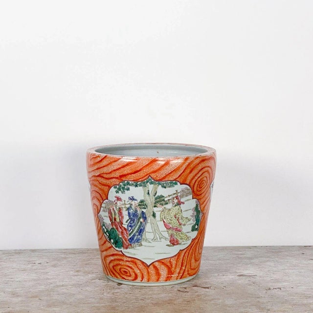 Peach Rare Large Chinese Porcelain Cachepot, Circa 1910 For Sale - Image 8 of 8