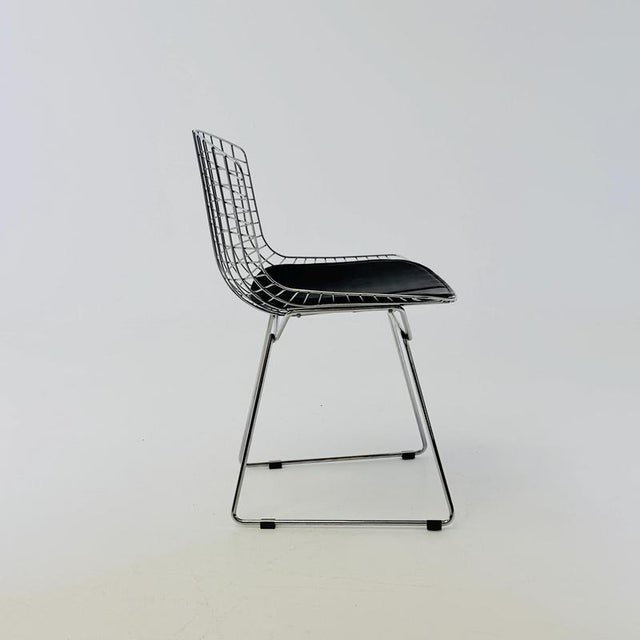 Harry Bertoia Mid-Century Wire Chrome Side Chair by Harry Bertoia, Germany, 1980s For Sale - Image 4 of 18