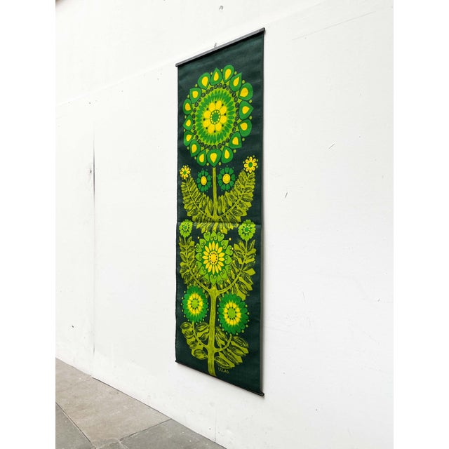 Wood Mid-Century Modern Swedish Linen Wall Tapestry from Ulla Scheuer, 1960s For Sale - Image 7 of 18