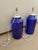 Boho Chic Vintage Cobalt Blue Glass Jar Table Lamps - a Pair For Sale - Image 3 of 6