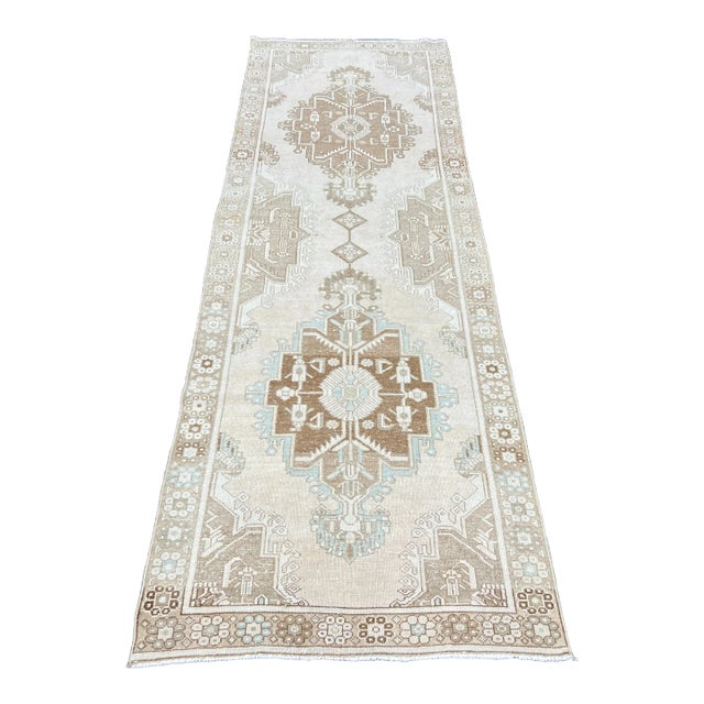 Persian Vintage Hand-Knotted Hamadan Runner Rug For Sale