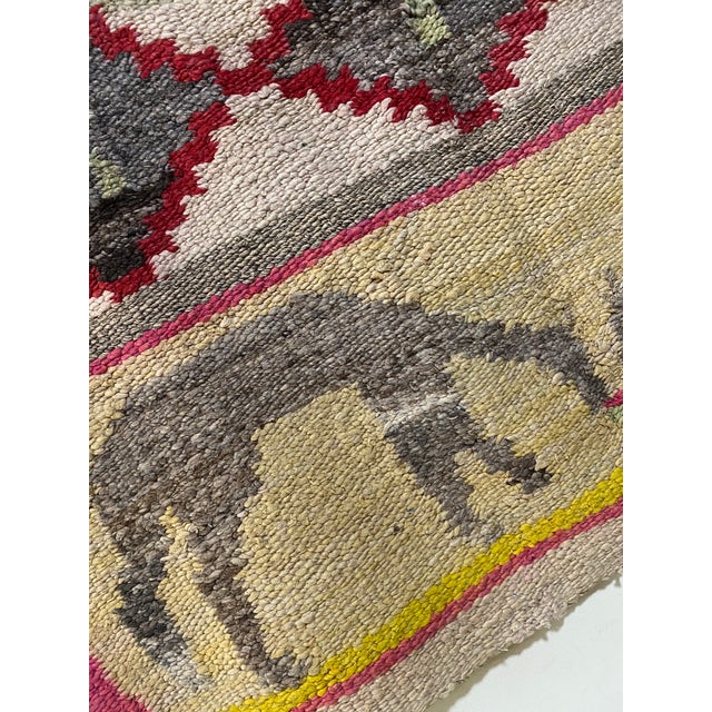 C. 1988 Vintage Peruvian Pictorial Textile With Animals and Inscription (73" X 55") For Sale - Image 18 of 18