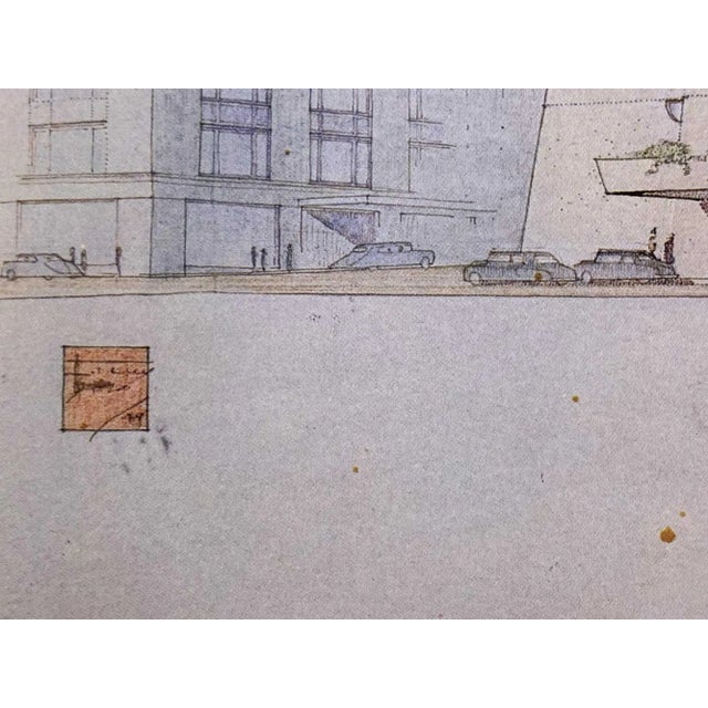 Modern Frank Lloyd Wright Lithograph Signed "Edgar J. Kaufmann Garage" Pa For Sale In Atlanta - Image 6 of 9