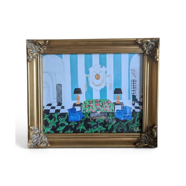 This is a One of a Kind Framed 8 x 10 Print created from Original Artwork by Lesley Foster-Park This Dorothy Draper and...