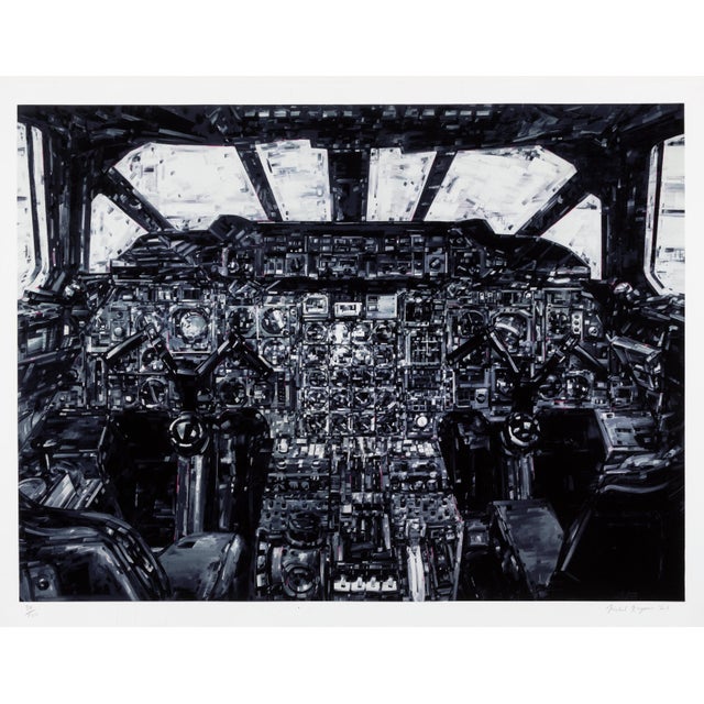 Michael Kagan (b. 1980). Concorde, 2021. Screenprint in colors on Somerset paper. 28-3/4 x 37 inches edition of 100....