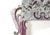Wood Vintage Rococo Style Silver-Plated Plum Red Framed Wall Mirror. For Sale - Image 7 of 12