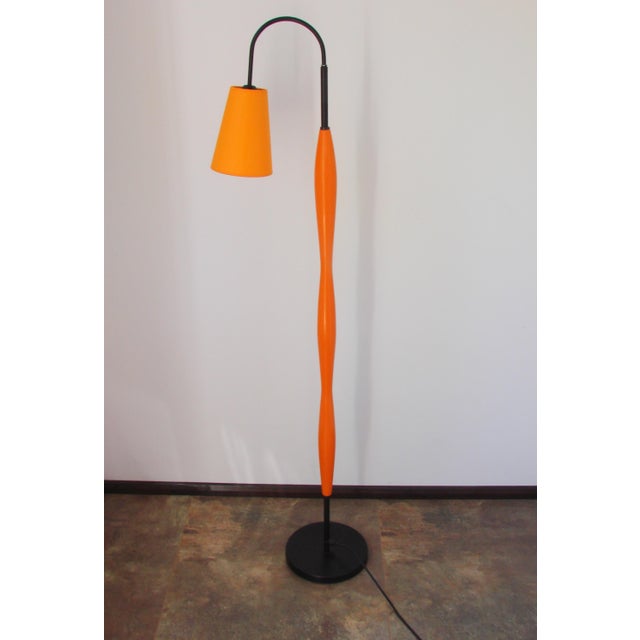 Postmodern Postmodern Orange Floor Lamp, 1990s For Sale - Image 3 of 12