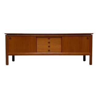 Vintage Danish Teak Sideboard attributed to H.W. Klein for Bramin, 1960s For Sale