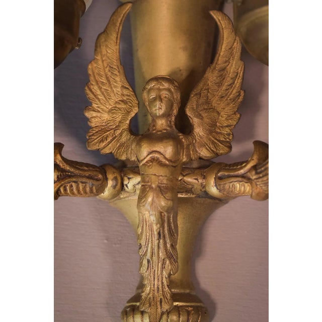 Classical Glass Wall Lamps with Angels, Set of 2 For Sale - Image 4 of 18