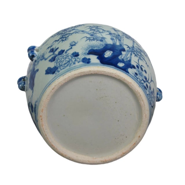 Pair Blue & White Jar With Lid For Sale - Image 9 of 10