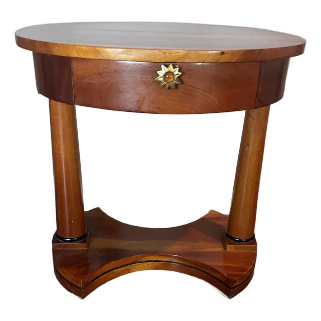 Vintage French Empire Style Mahogany Side Table For Sale