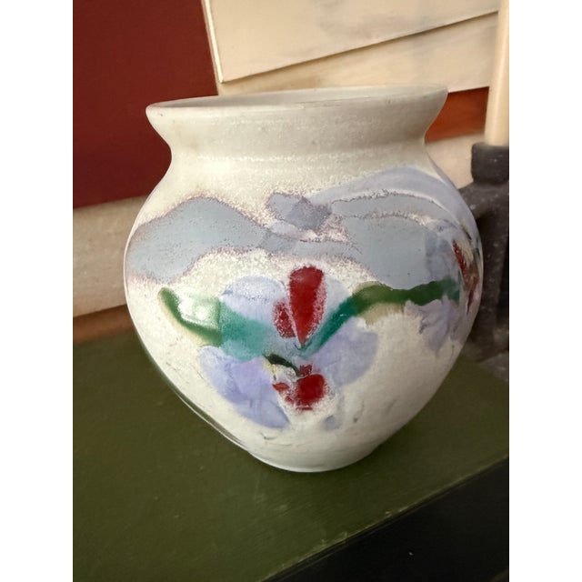2000 - 2009 Signed Studio Pottery Vase | Hand-Thrown Ceramic Vessel | Mid-Century Modern Studio Art Pottery For Sale - Image 5 of 9