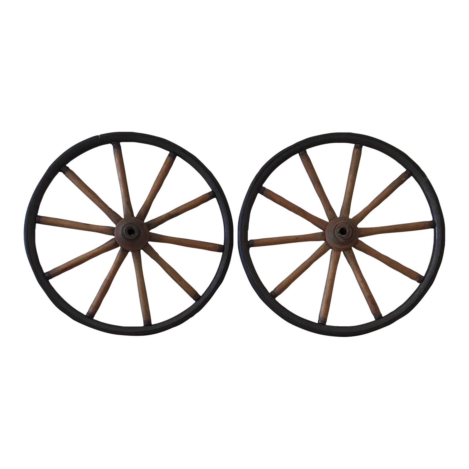 Pair of Vintage Cart Wheels Chairish