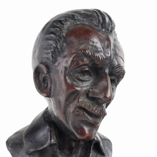 Figurative Bronze Sculpture by Eduardo de Filippo, 20th Century For Sale - Image 3 of 8