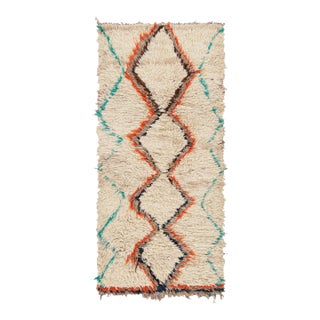 Vintage Moroccan Runner With Polychromatic Diamond Medallions, From Rug & Kilim For Sale