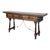 20th Century Spanish Console Fold Out Table With Iron Stretcher and Two Drawers For Sale