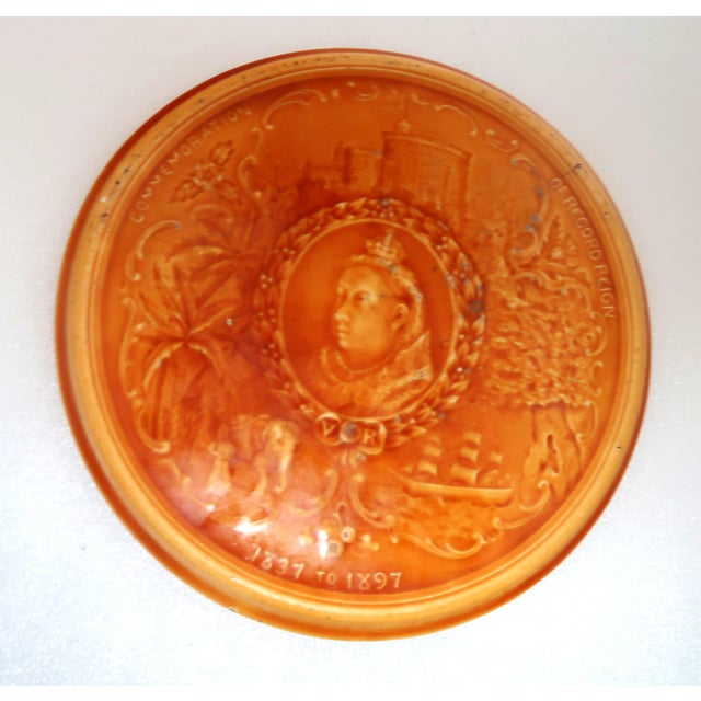 19th Century Minton Queen Victoria Golden Jubilee Tile or Trivet For Sale - Image 9 of 11