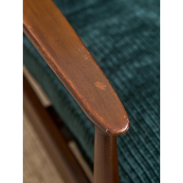 Mid 20th Century Styled After Mid Century Modern Upholstered Milo Baughman Armchair For Sale - Image 9 of 11