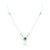 Not Yet Made - Made To Order 1.63 Ct Beaded Emerald Halo Diamond Chain Necklace in 18k Solid Gold For Sale - Image 5 of 12