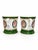 Antique German Floral Mugs With Pink Roses and Green Bands — Pair For Sale - Image 4 of 8