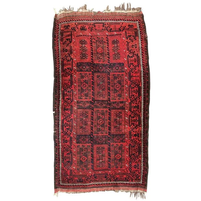 Antique Turkmen Belutch Afghan Rug For Sale - Image 18 of 18