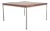 Mid Century Modern Chrome & Walnut End or Coffee Table in the Style of Florence Knoll For Sale