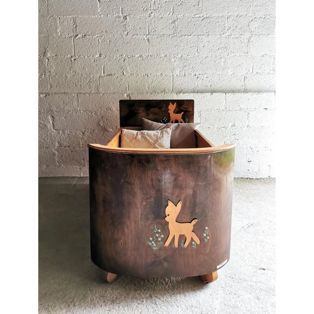 Mid-Century Modern Children's Bed by Bambily, Belgium, 1950s For Sale - Image 6 of 16