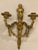 French 1900's French Putti Gilt Bronze Sconces - Pair For Sale - Image 3 of 7