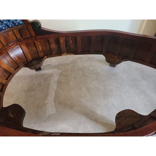 Wood Antique French Empire Style Lit Bateau Bed in Carved Wood, 1880 For Sale - Image 7 of 18