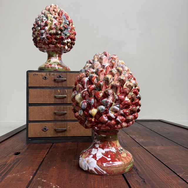 A decorative set of ceramic pigne from seminara in calabria, made by gennaro condurso. a handmade and unique set,...