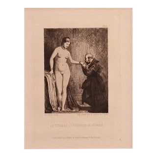 R. Lefevre - Duchess of Ferrara - Etching on Paper - Early 20th Century For Sale