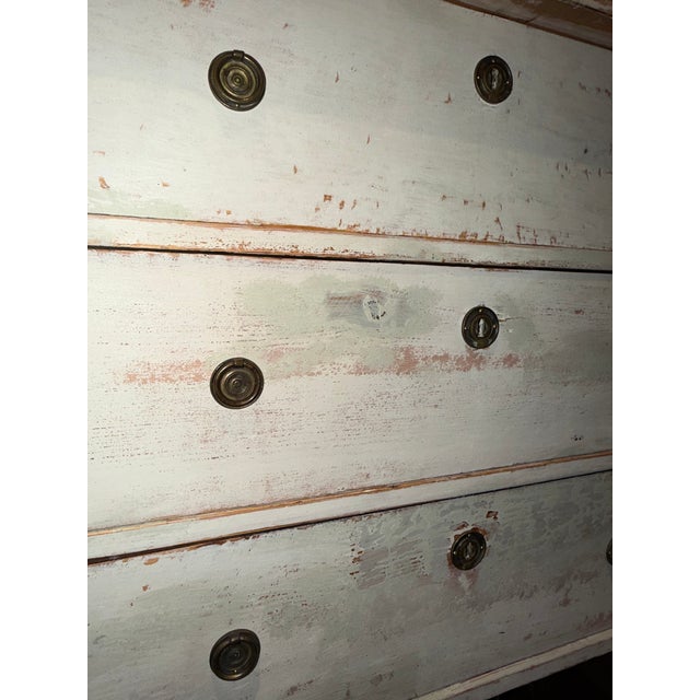 Gustavian (Swedish) Antique 3 Drawer Swedish Chest For Sale - Image 3 of 4