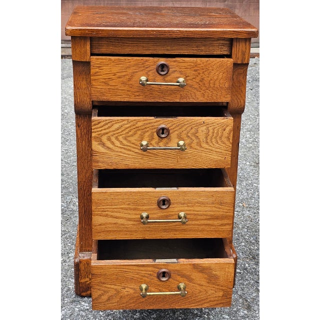 Victorian Late 19th Century Victorian Oak Side Chest For Sale - Image 3 of 10