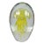Late 20th Century Hand Blown Yellow Jellyfish Glass Art Paper Weight For Sale