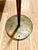 1950s Vintage Patinated Brass Adjustable Dome Floor Pharmacy Lamp With White Enamel Interior Shade For Sale - Image 5 of 7