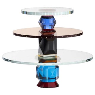 Fine Handcut Crystal Oklahoma Tray from Reflections Copenhagen For Sale