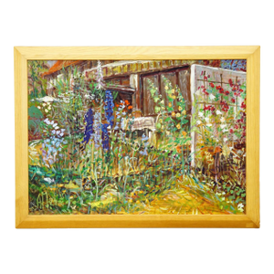 Impressionistic Oil Painting of a Garden Scenery, Alexander Michael 1994